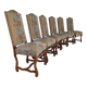 Beech Os De Mouton tapestry chairs (set of 6)