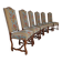 Beech Os De Mouton tapestry chairs (set of 6)