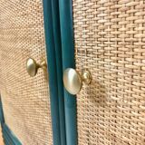 Rattan chest of drawers 70s