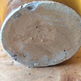 Brown glazed stoneware pot - antique glazed ceramic utensil holder