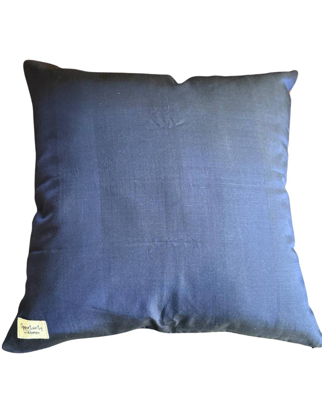 Housse de coussin Kachin bleu marine et rose (RIDA)