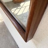Miroir scandinave en teck massif 1970