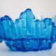Vintage decorative plate in light blue glass, Italy, 1960s