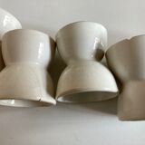set of 6 coquetiers in fine earthenware iron earth fine 19th