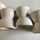 set of 6 coquetiers in fine earthenware iron earth fine 19th
