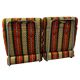 Ensemble de 2 fauteuils/canapés-lits vintage vert orange