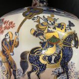 Delft, important 19th century glazed earthenware vase with cut sides