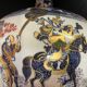 Delft, important vase pans coupés faïence émaillée XIXème