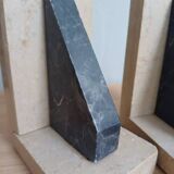 2 Stone Bookends – Art Deco Minimalist Design, France, c. 1930s–1950s