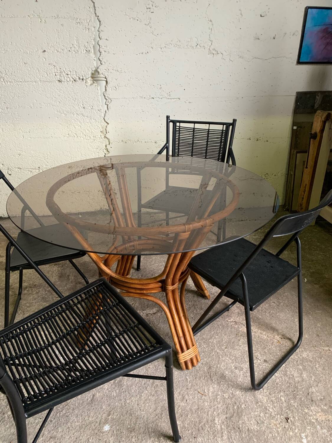 Bamboo table from the 1970s