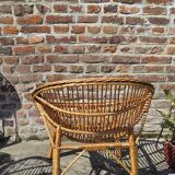Pair of wicker armchairs