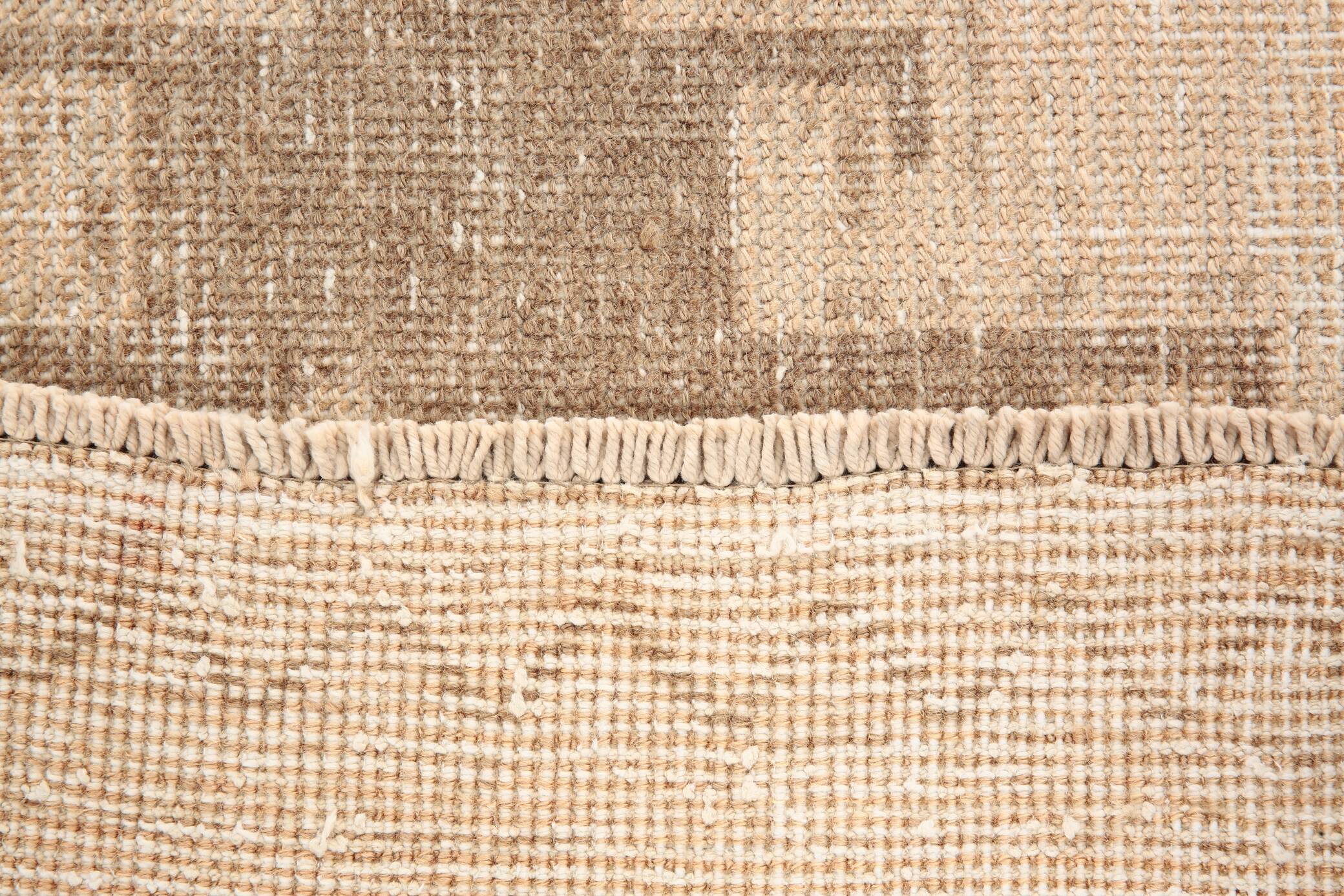 3x12 Beige & Brown Antique Turkish Runner Rug, 90x382Cm