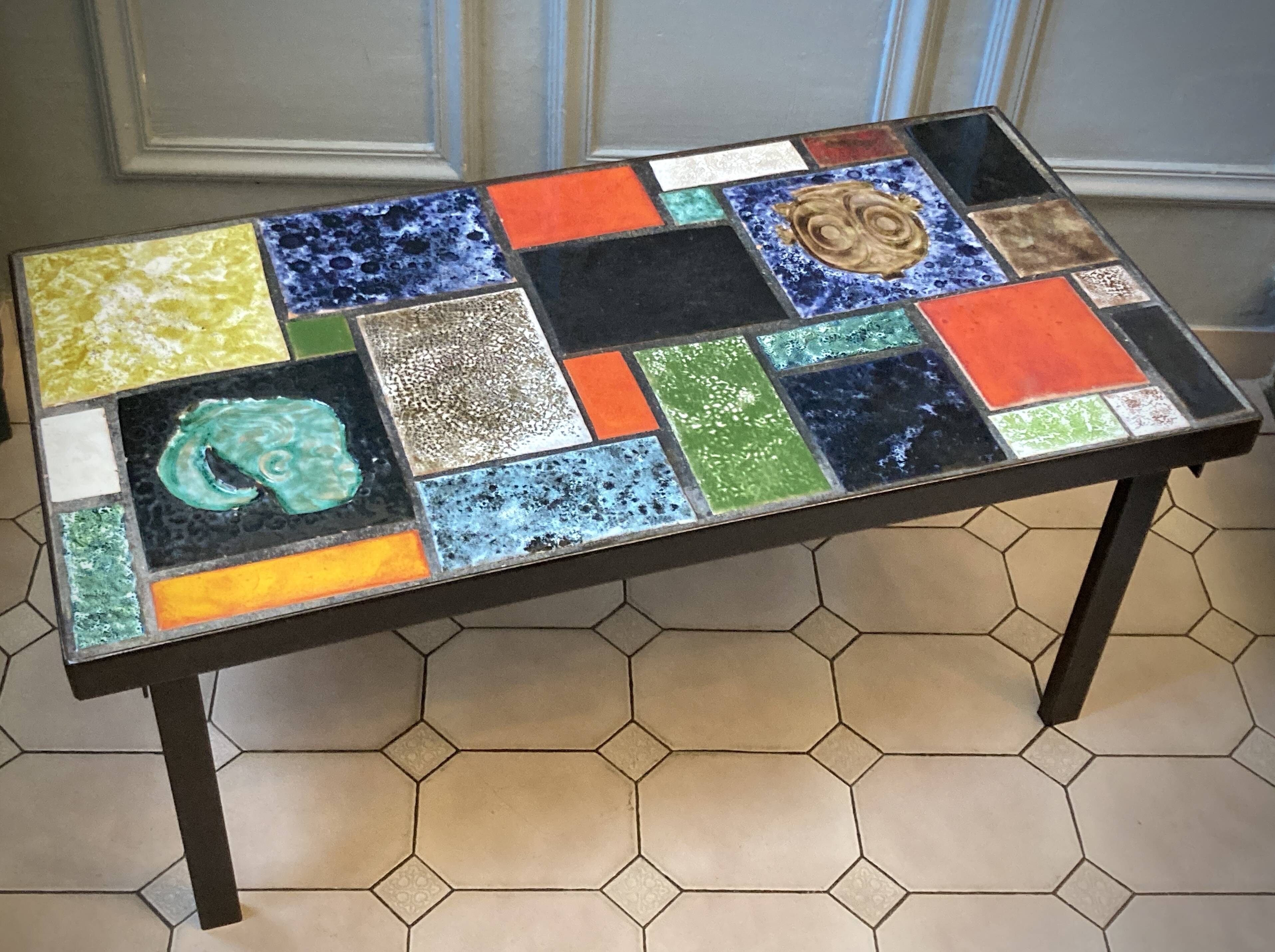 1970s ceramic coffee table