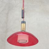 Mid-century chandelier in red acrylic glass from stilux milano