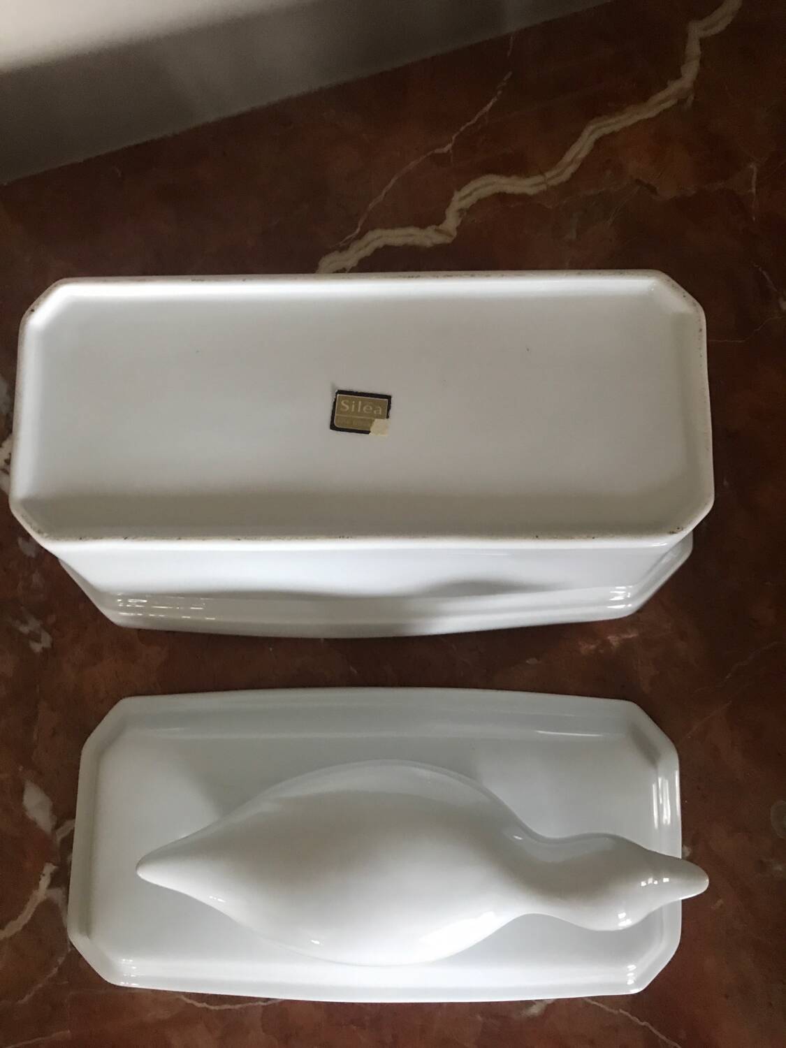 Très jolie terrine oie en porcelaine fine