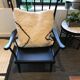 Fauteuil éventail vintage noir