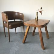 Brutalist coffee table in solid wood