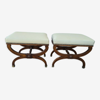Footrest, X base, neo classical style
