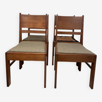 Series of 4 chairs 1940, Amsterdam School