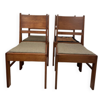Series of 4 chairs 1940, Amsterdam School