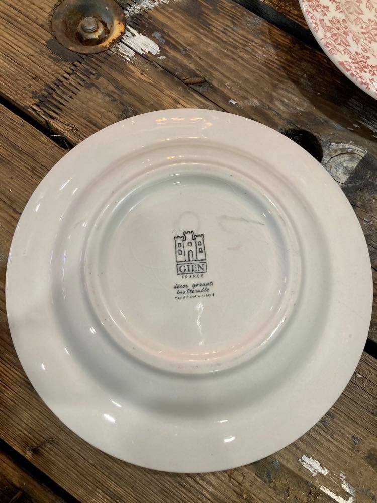 Lot of 5 plates Red Gien