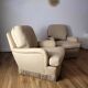 Vintage beige armchairs with fringes