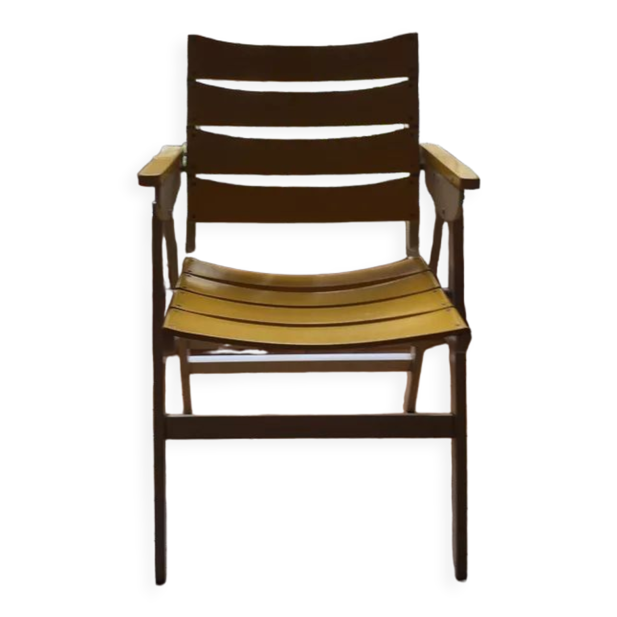 Vintage foldable wooden armchair