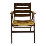 Vintage foldable wooden armchair