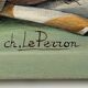 Huile sur toile par Charlène le Perron l'ecuelle jaune nature morte