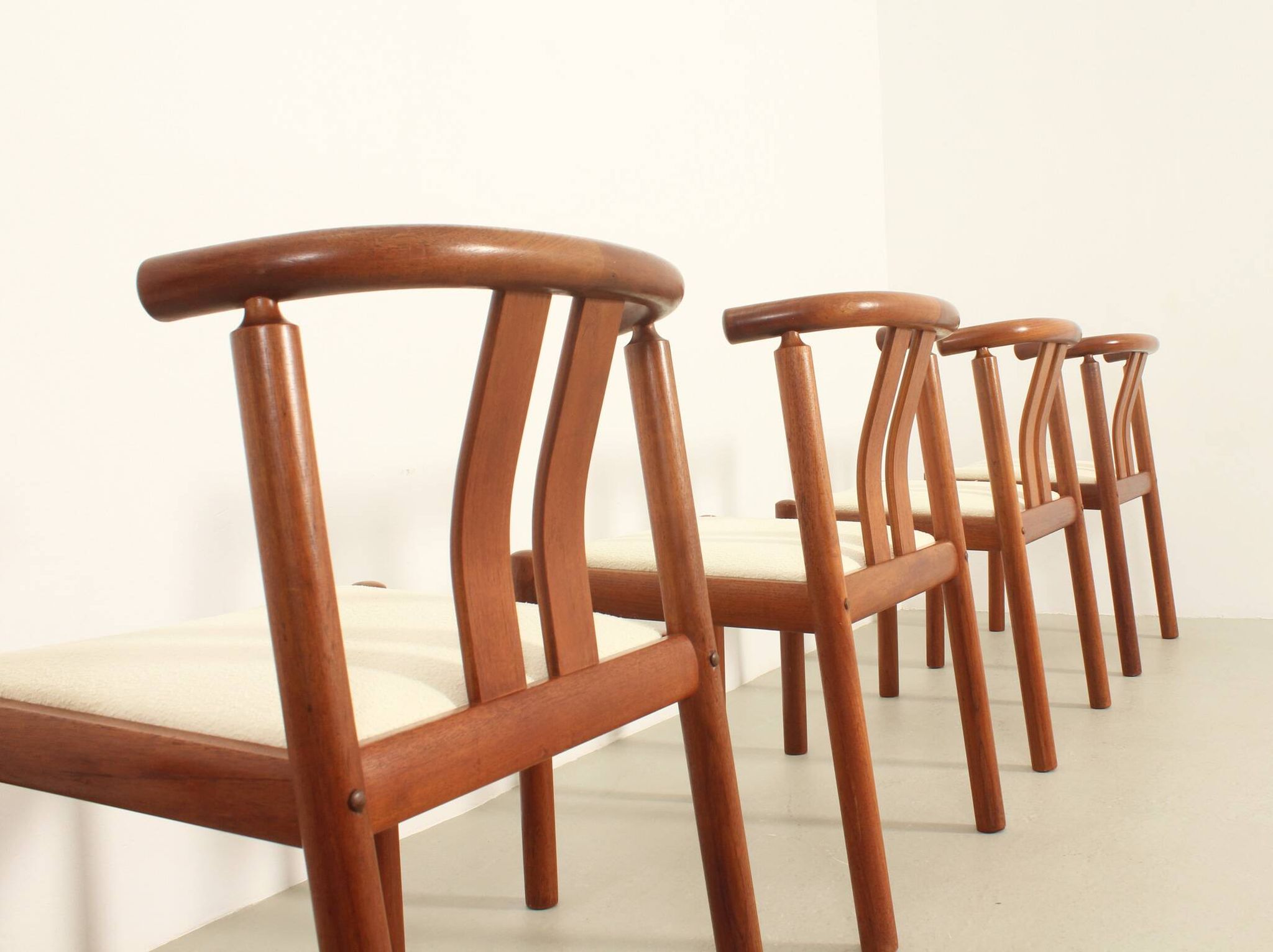 Six teak chairs by Hans J. Frydendal, Denmark 1970
