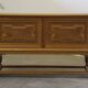 1960s vintage low sideboard / credenza cabinet in oak, Danish Baroque style