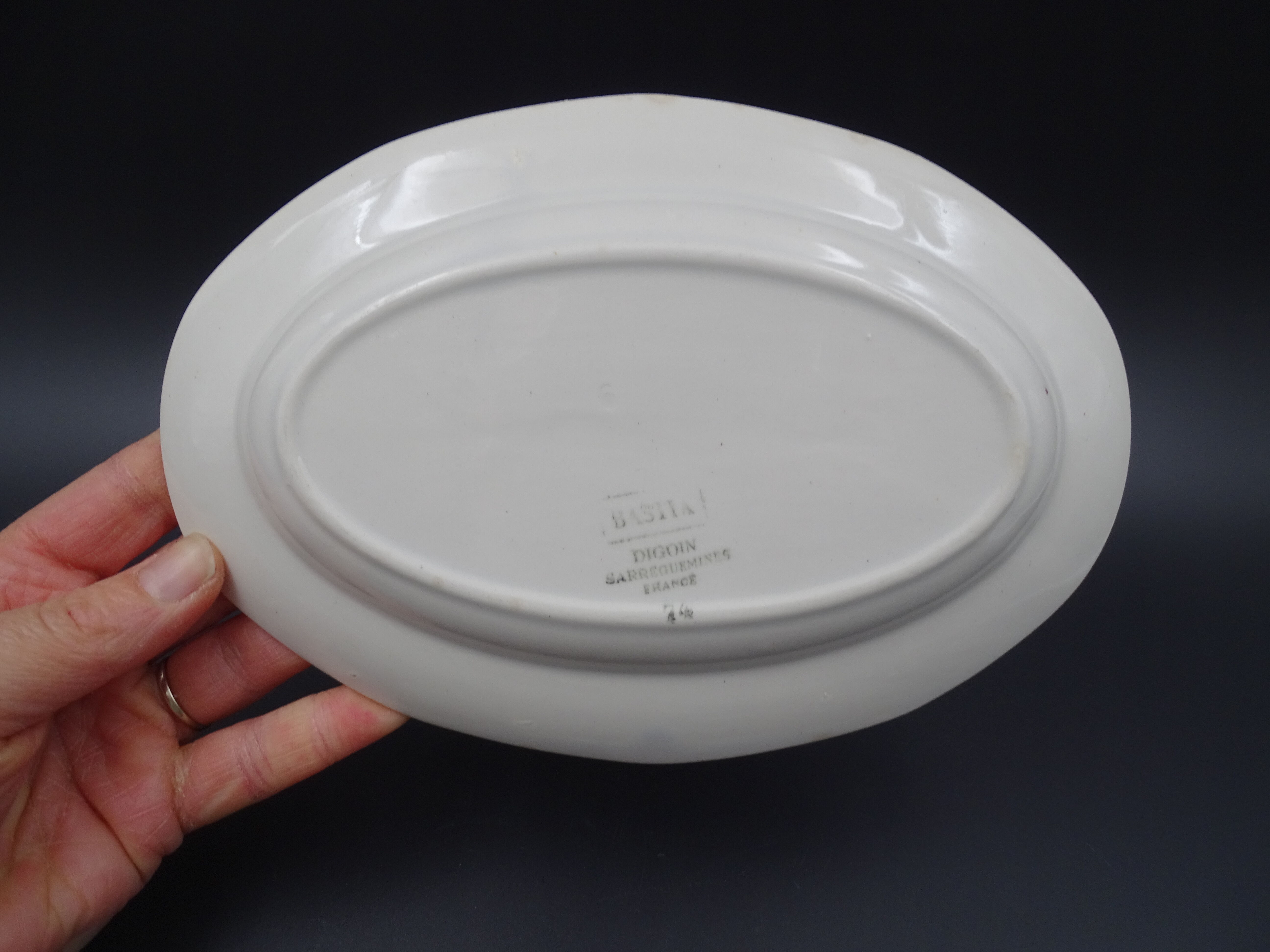 Ravine in earthenware of Sarreguemines Digoin model Bastia 1940