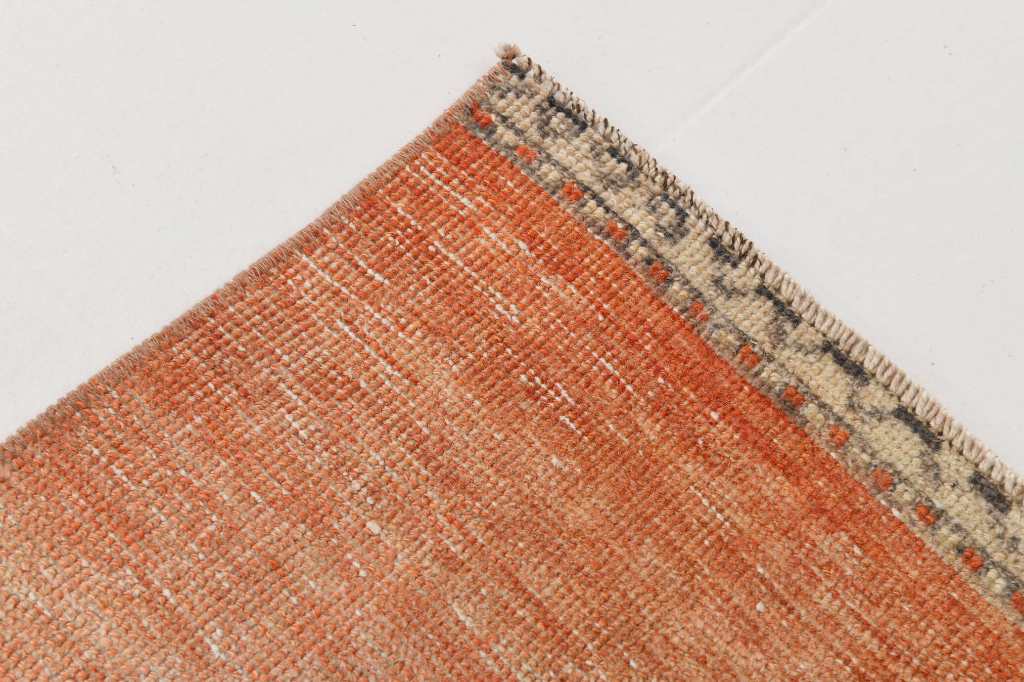 3x10 Peach Red Soft Vintage Turkish Runner Rug, 86x303Cm SK 20297