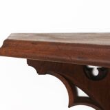 Pair of 2 Antique carved oak Church Wall Consoles, France ca. 1850