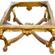 Table de milieu en bois doré table basse Louis XVI