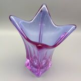 Vase cristal vintage, vase à doigt en verre d’art coloré vintage