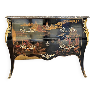 LXV chest of drawers in Chinese lacquer