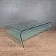 Curved glass coffee table