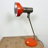 Vintage orange east german table lamp from aka leuchten, 1970s