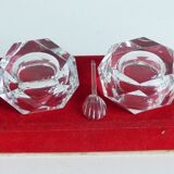 Pair of salters, crystal, Baccarat