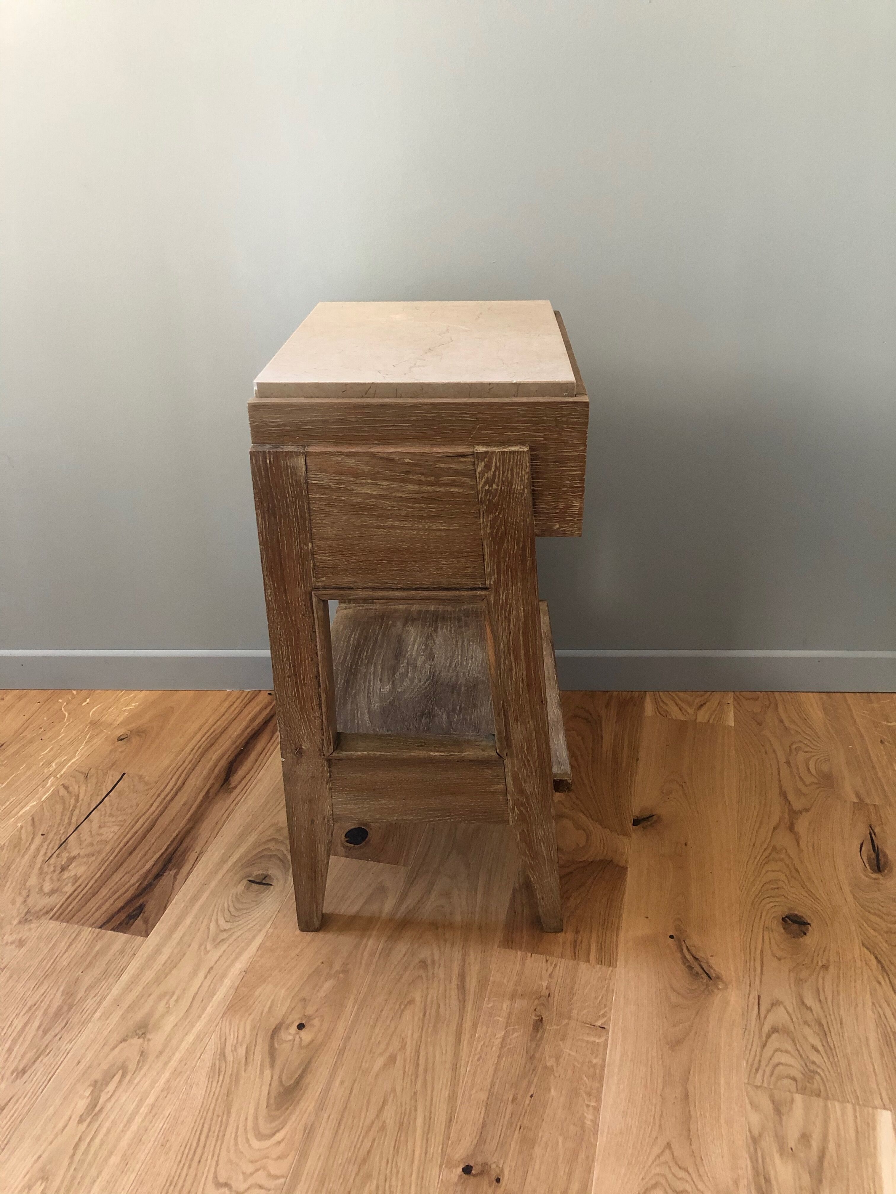 Vintage modernist bedside in oak 1950