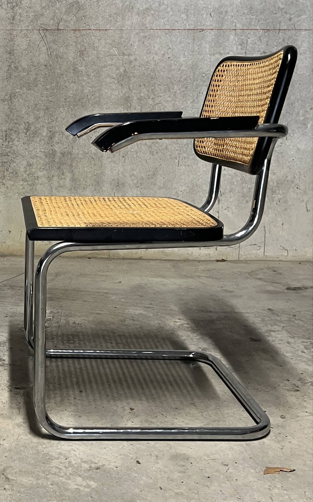 Black Cesca B64 chair by Marcel Breuer from the 1970s