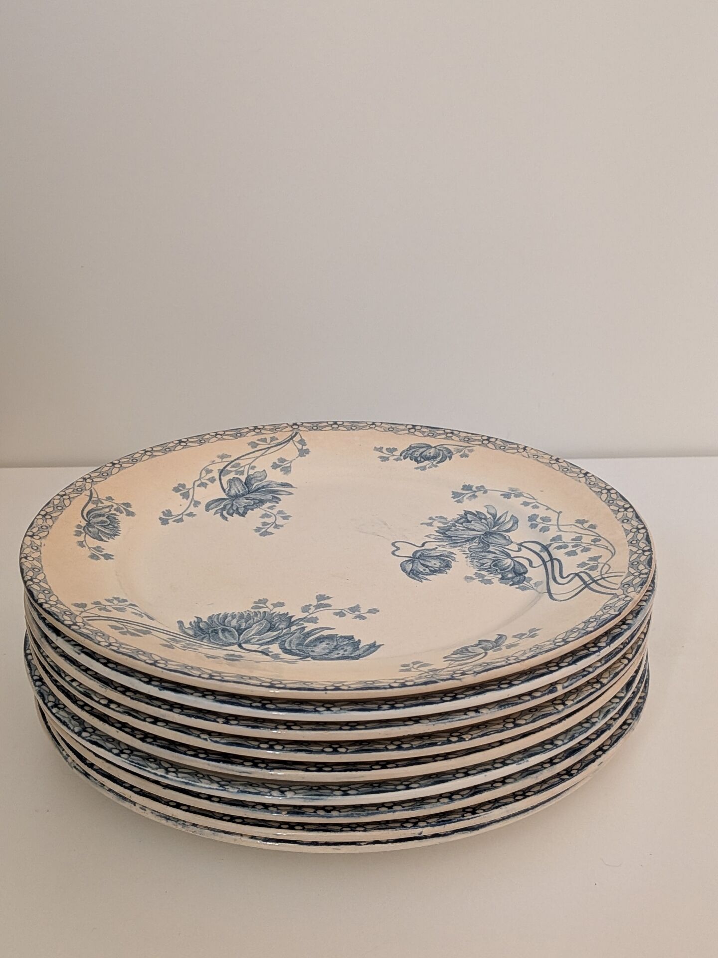 9 flat plates Royat U&C Sarreguemines