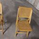 Set de 3 chaises  cannées  pliantes vintages 70