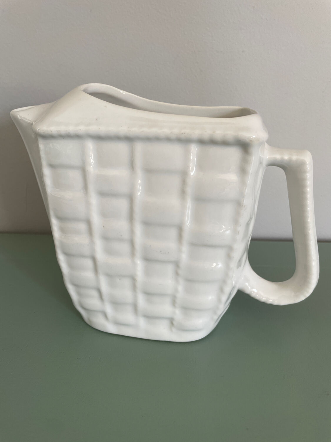 White ceramic jug, bistro