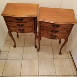 Pair of old wooden bedsides