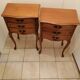 Pair of old wooden bedsides