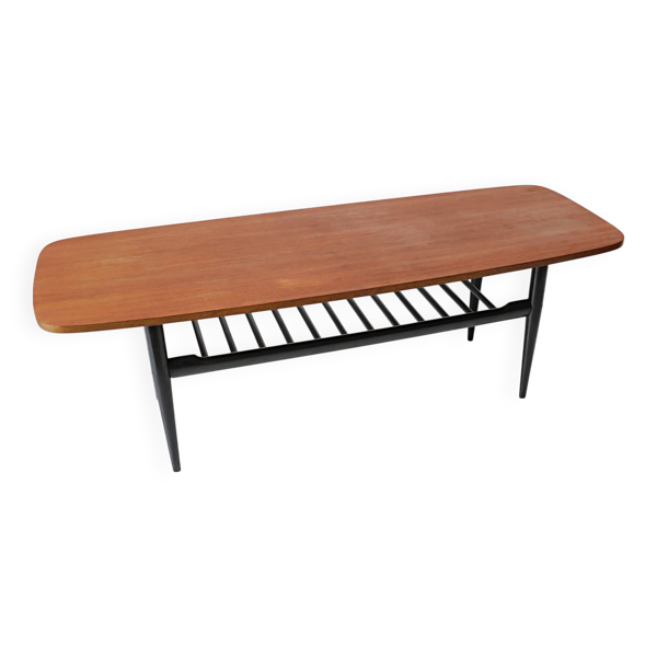 Table basse en teck scandinave 1970