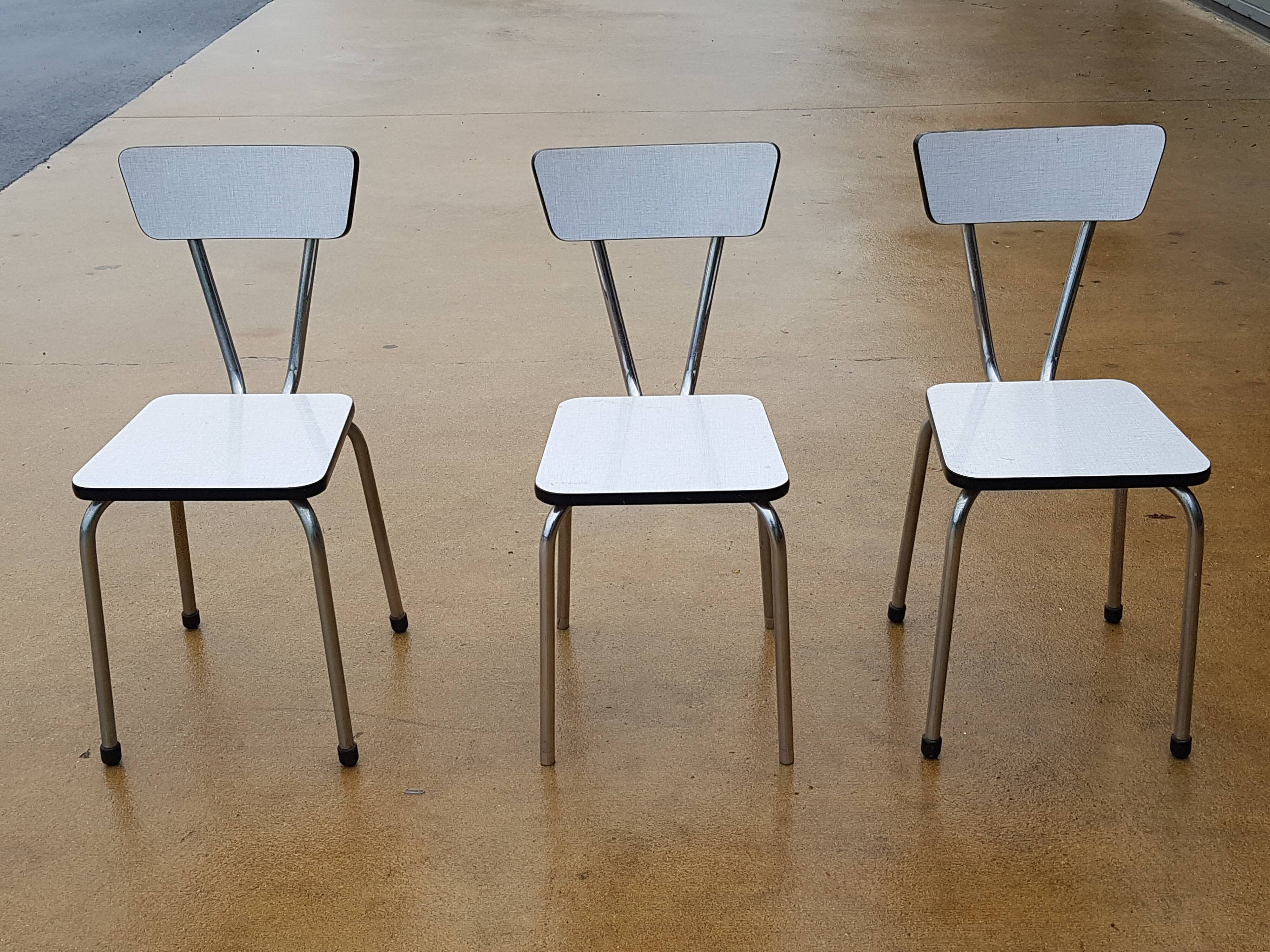 Chaises formica année 1970