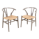 2 chaises Hans J. Wegner CH24 "Wishbone" pour Carl Hansen & Søn